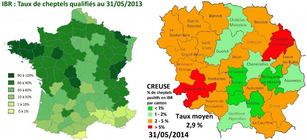 Carte France IBR 2013 Creuse 2014